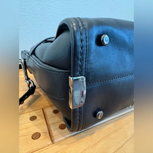 Coach Swagger Studded Black EUC - Picture 6 of 13